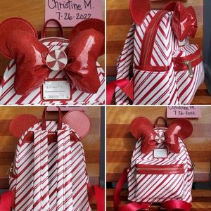 Loungefly Christmas Peppermint mini backpack